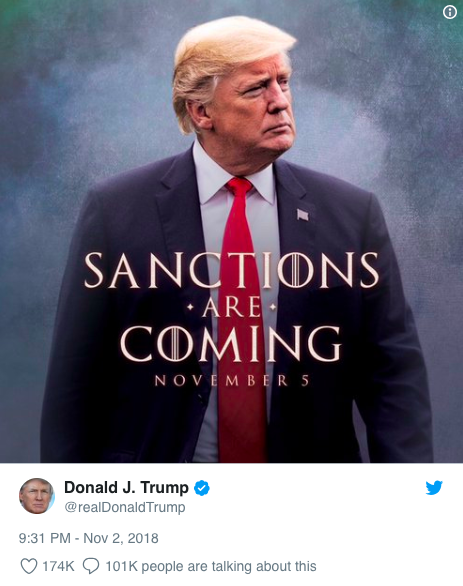 us sanctions tweet